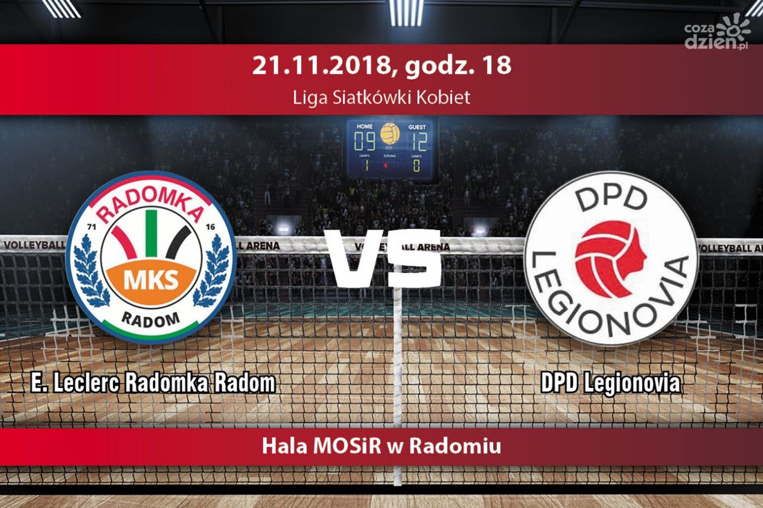 E. Leclerc Radomka Radom - DPD Legionovia (relacja LIVE) E. Leclerc Radomka Radom - DPD Legionovia (relacja LIVE)