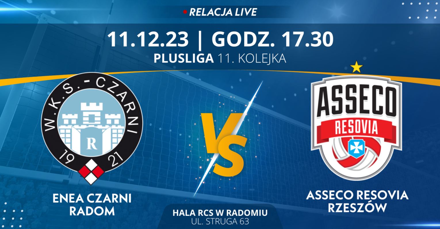 Enea Czarni Radom - Asseco Resovia Rzeszów (relacja LIVE) Enea Czarni Radom - Asseco Resovia Rzeszów (relacja LIVE)