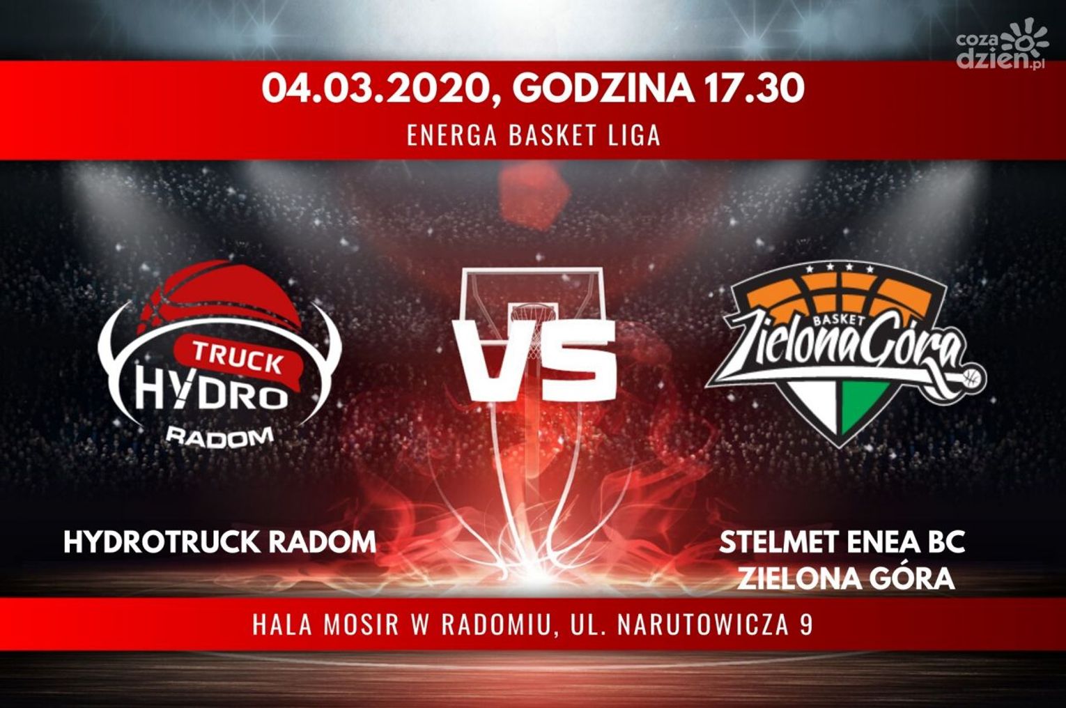 HydroTruck Radom - Stelmet Enea BC Zielona Góra (relacja LIVE) HydroTruck Radom - Stelmet Enea BC Zielona Góra (relacja LIVE)