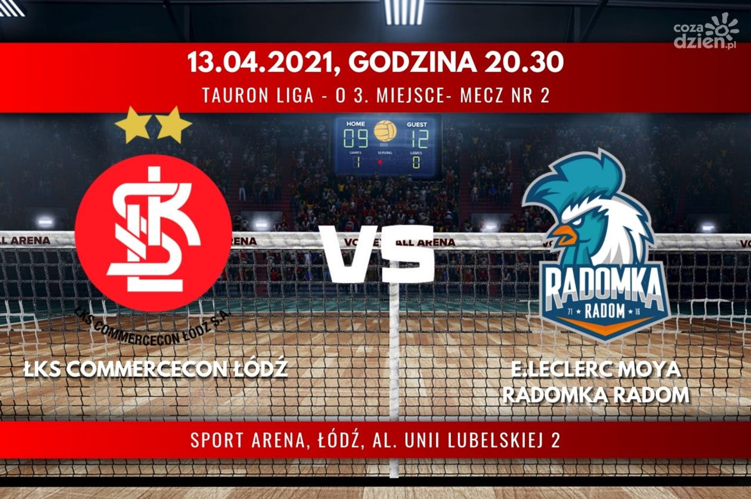 ŁKS Commercecon Łódź - E.Leclerc Moya Radomka Radom (relacja LIVE)