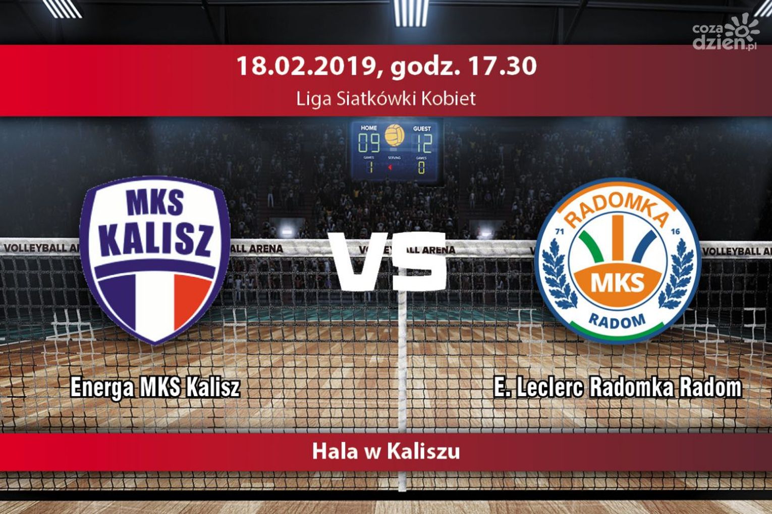 MKS Kalisz - E. Leclerc Radomka Radom (relacja LIVE)