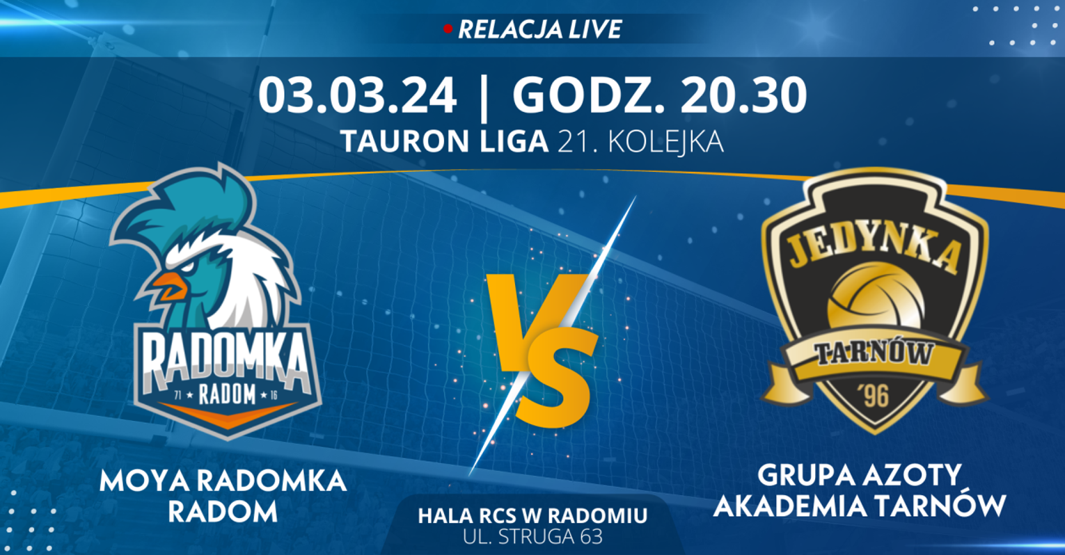 Moya Radomka Radom - Grupa Azoty Akademia Tarnów (relacja LIVE) 