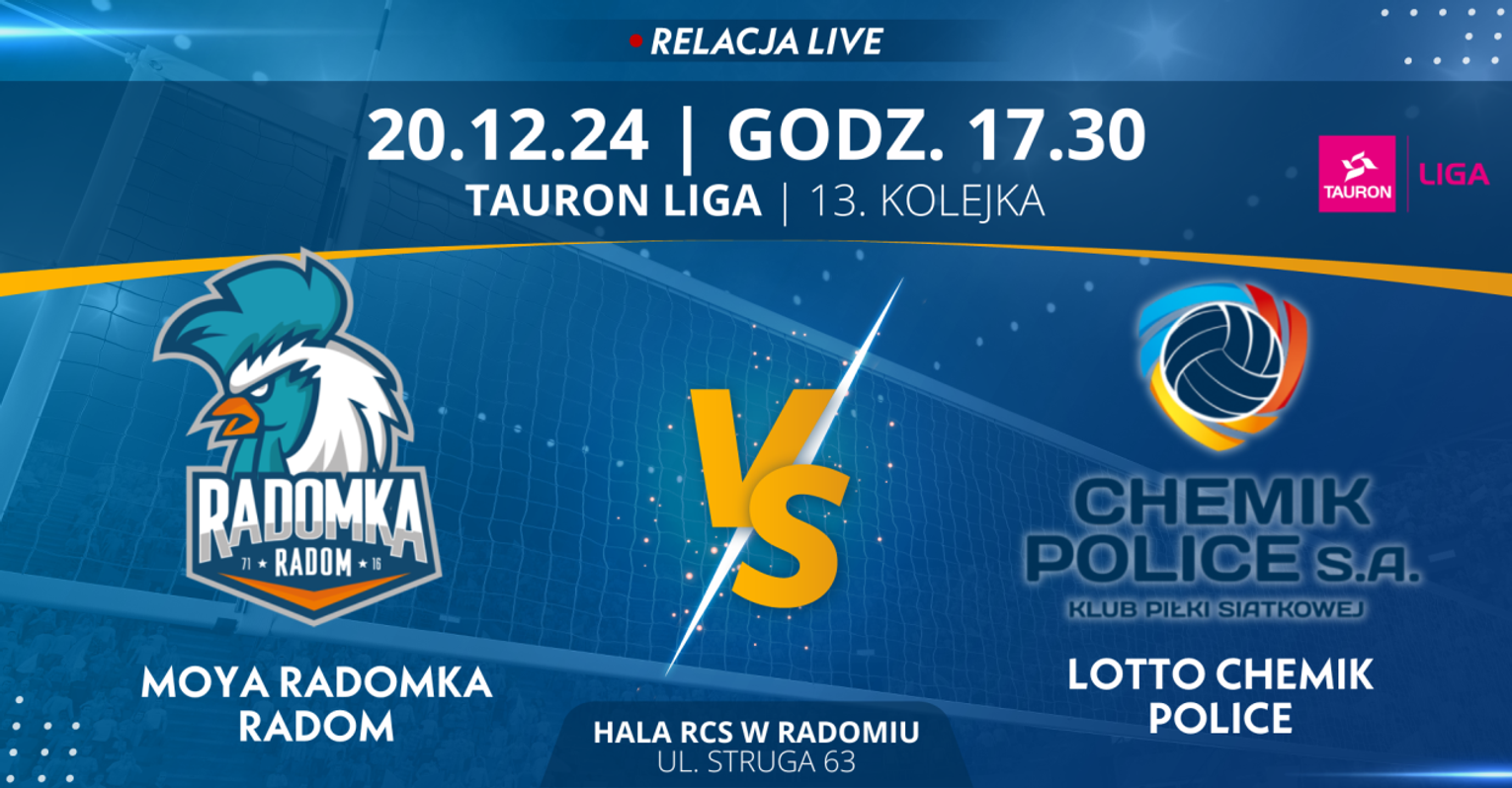 Moya Radomka Radom - Lotto Chemik Police (relacja LIVE) Moya Radomka Radom - Lotto Chemik Police (relacja LIVE)