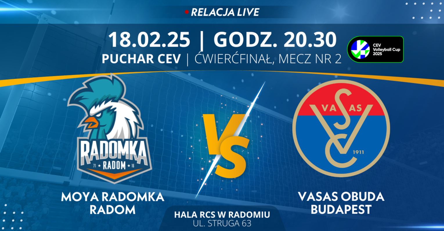 Moya Radomka Radom - Vasas Obuda Budapest (relacja LIVE)