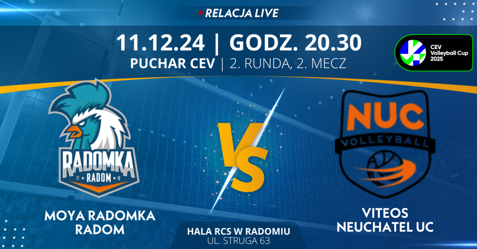 Moya Radomka Radom - Viteos Neuchatel UC (relacja LIVE)