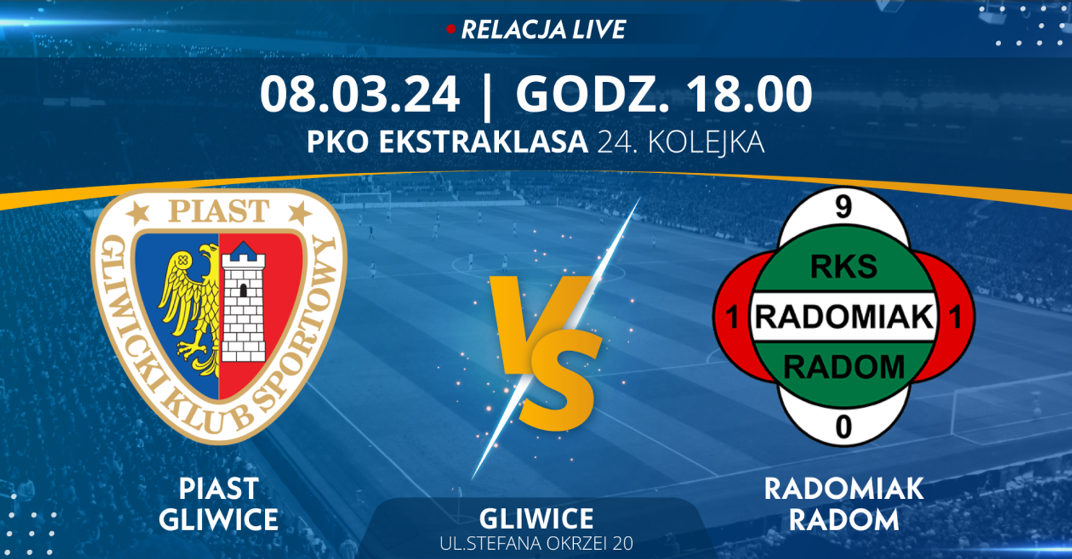 Piast Gliwice - Radomiak Radom (relacja LIVE) Piast Gliwice - Radomiak Radom (relacja LIVE)