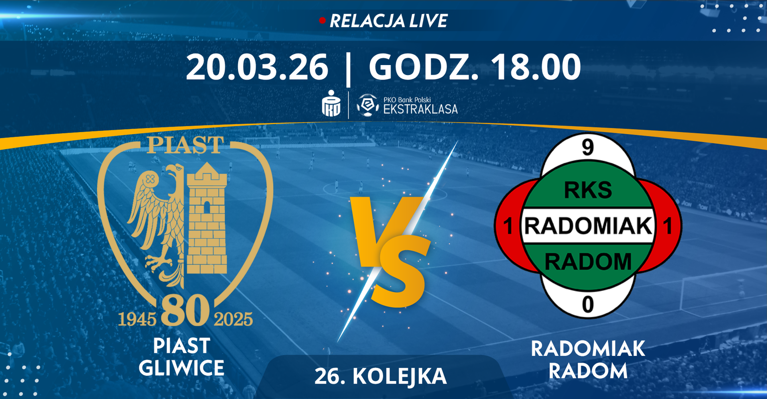 Piast Gliwice - Radomiak Radom (relacja LIVE) Piast Gliwice - Radomiak Radom (relacja LIVE)
