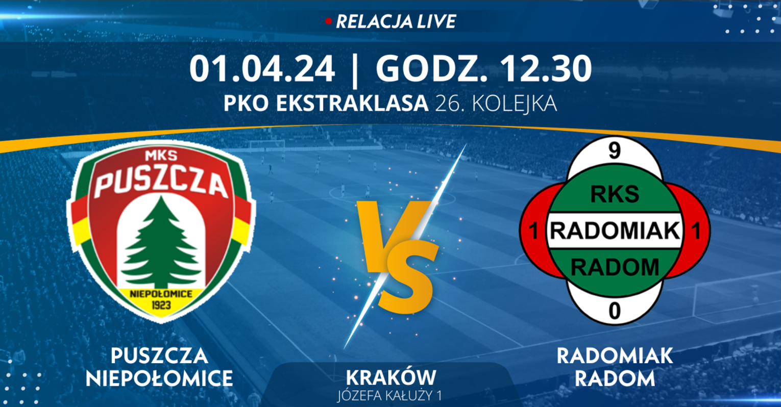 Puszcza Niepołomice - Radomiak Radom (relacja LIVE) Puszcza Niepołomice - Radomiak Radom (relacja LIVE)