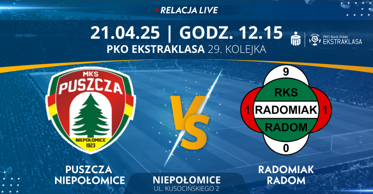 Puszcza Niepołomice - Radomiak Radom (relacja LIVE) Puszcza Niepołomice - Radomiak Radom (relacja LIVE)
