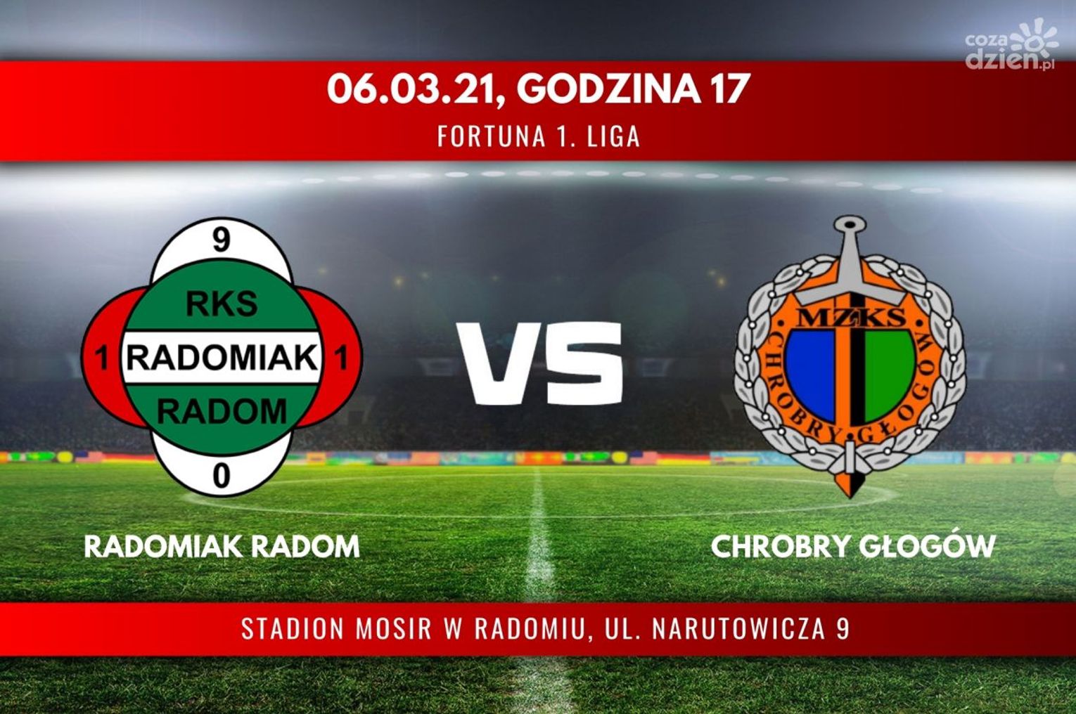 Radomiak Radom - Chrobry Głogów (relacja LIVE)
