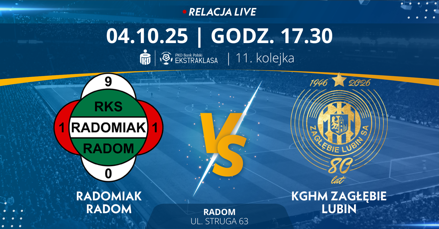 Radomiak Radom - KGHM Zagłębie Lubin (relacja LIVE)