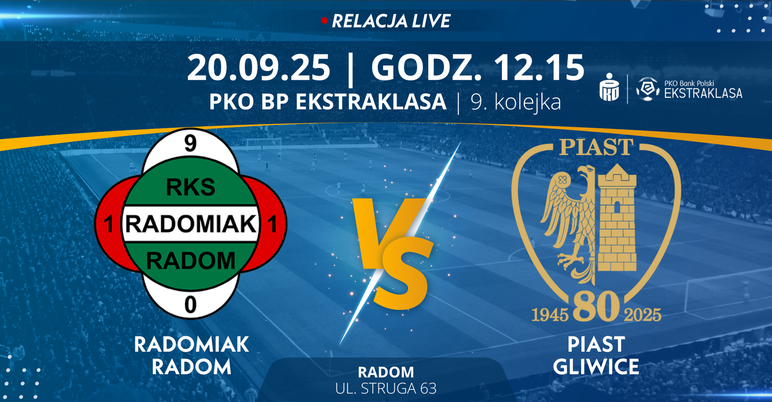 Radomiak Radom - Piast Gliwice (relacja LIVE)