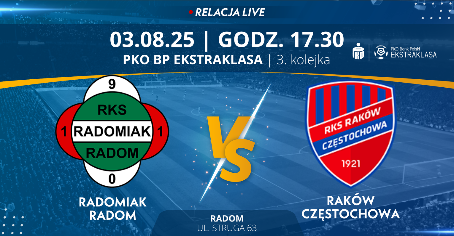 Radomiak Radom - Raków Częstochowa (relacja LIVE)