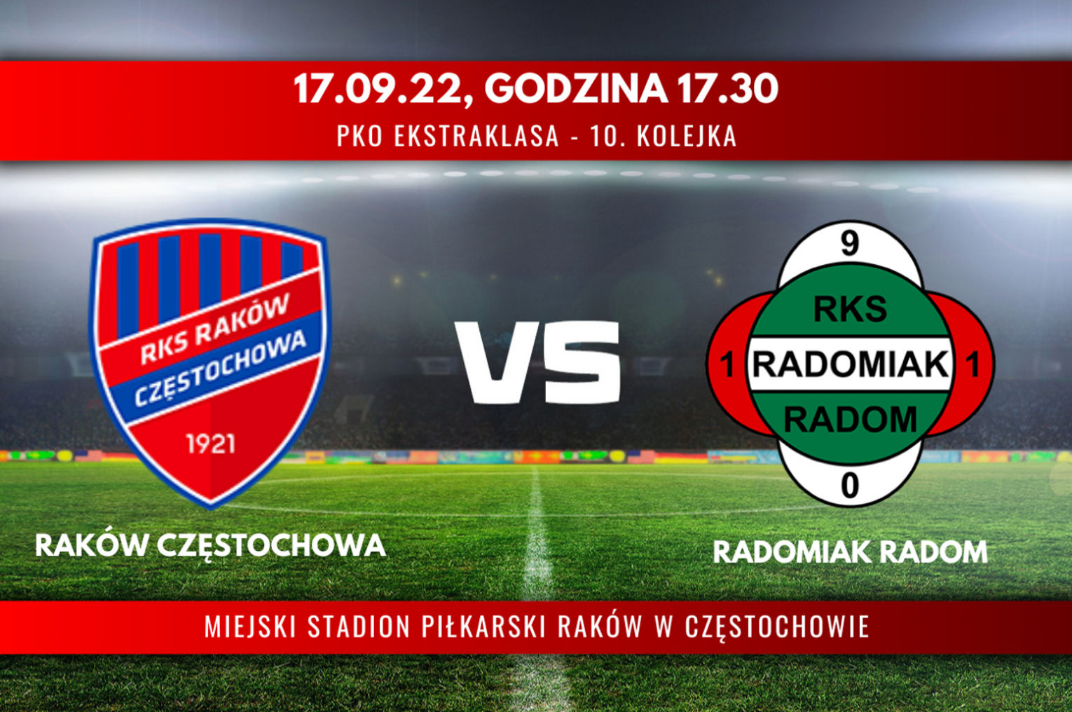 Raków Częstochowa - Radomiak Radom (relacja LIVE)