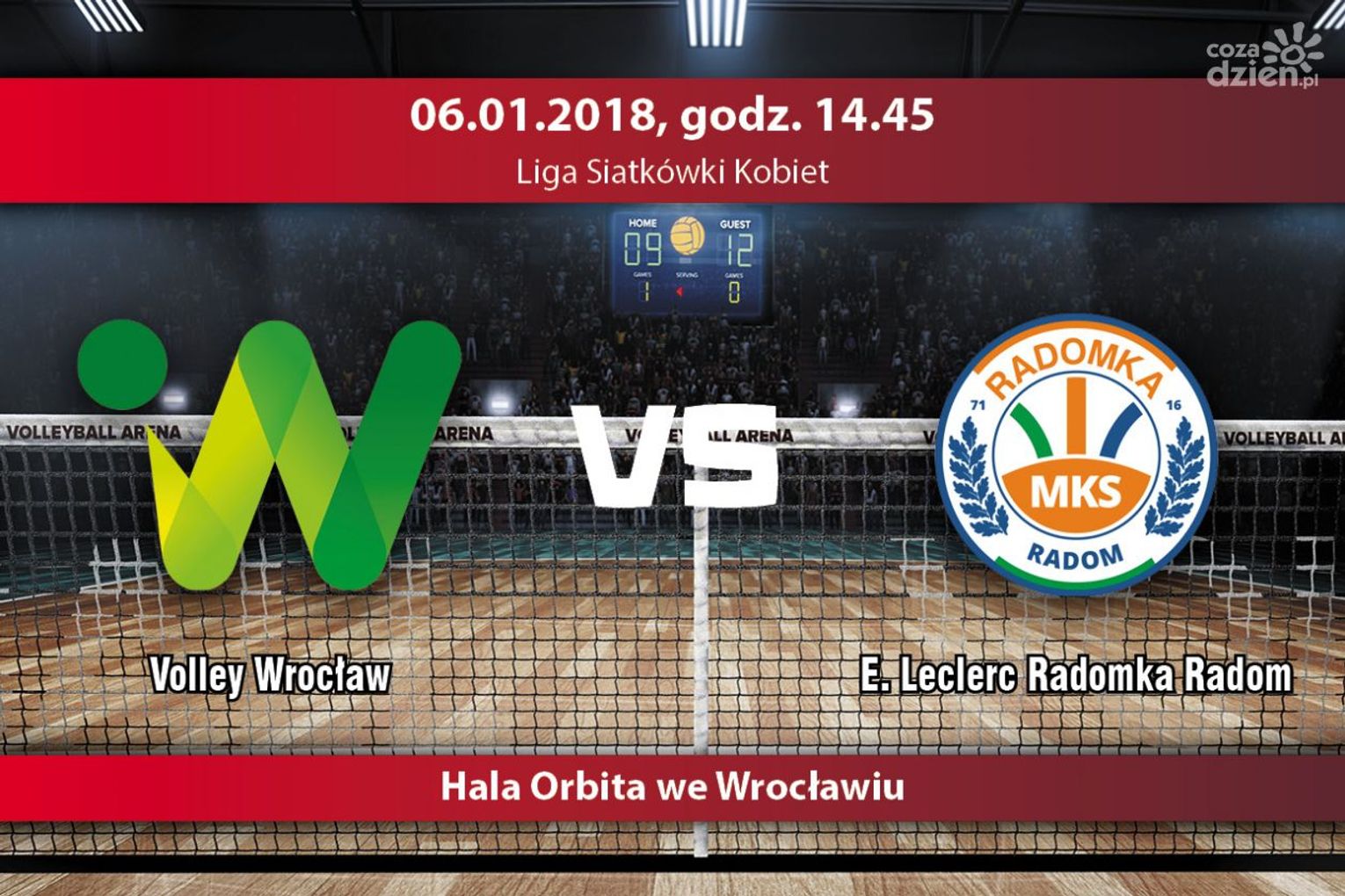 Volley Wrocław - E. Leclerc Radomka (relacja LIVE) Volley Wrocław - E. Leclerc Radomka (relacja LIVE)