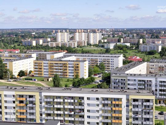 Panorama Radomia z dachów bloków na os. Południe