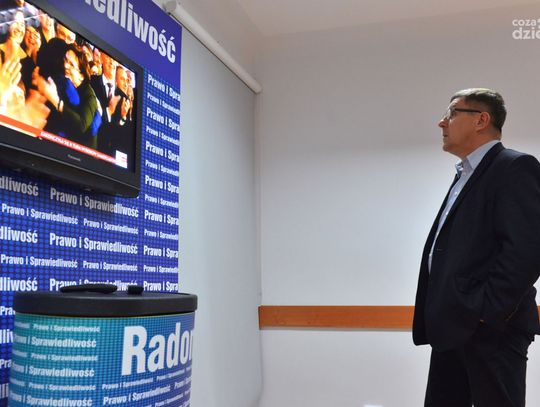 Wieczór wyborczy w siedzibie PIS