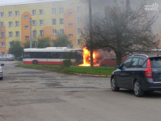 Pożar autobusu na Zamłyniu