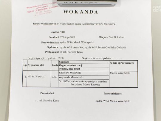 Rozprawa o wygaszenie mandatu prezydenta