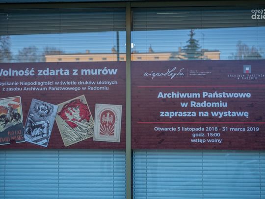 "Wolność zdarta z murów" - wystawa druków ulotnych z zasobu Archiwum Państwowego w Radomiu 