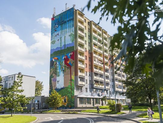 Mural na bloku przy ul. Żeromskiego 116 (zdjęcia)