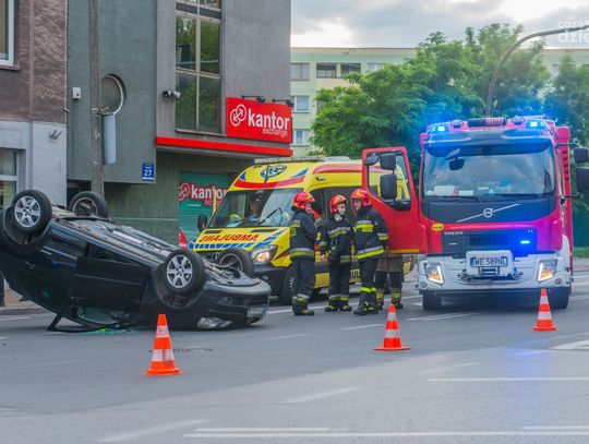 Wypadek przy ul. Traugutta (zdjęcia)