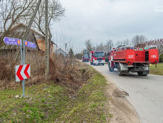 Pożar domu w Gulinie (zdjęcia)