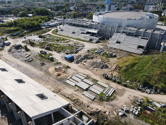 Budowa Radomskiego Centrum Sportu z lotu ptaka (zdjęcia)