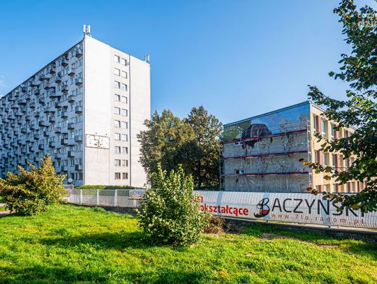Na ścianie VII LO powstaje Mural (zdjęcia)