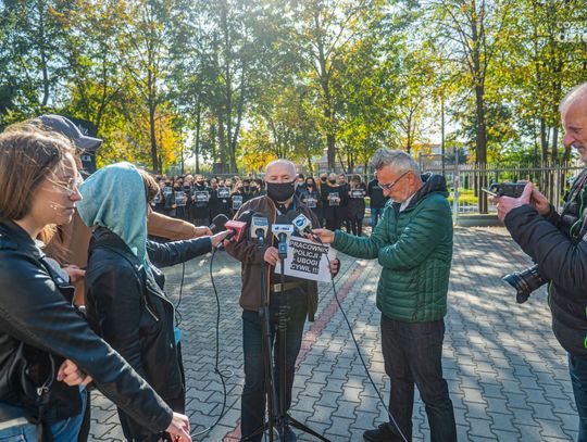Protest pracowników cywilnych policji (zdjęcia)