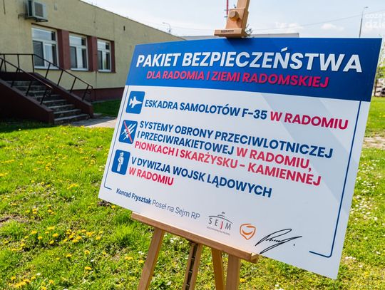 Konrad Frysztak o pakiecie bezpieczeństwa dla Radomia - Konferencja (zdjęcia)