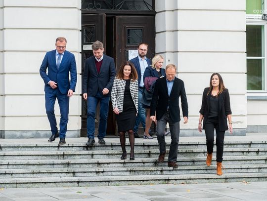 Konferencja prasowa Donalda Tuska na placu Corazziego (zdjęcia)