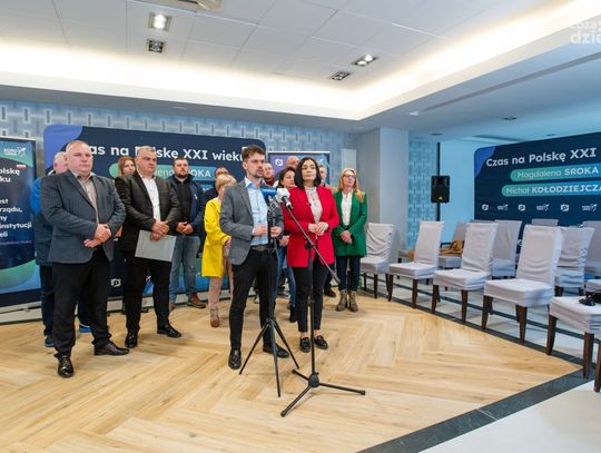 Michał Kołodziejczak i Magdalena Sroka - konferencja prasowa 