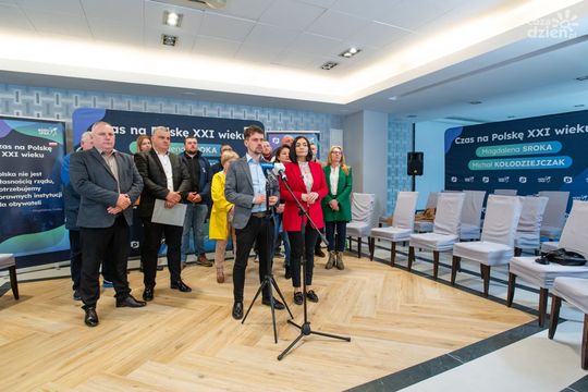 Michał Kołodziejczak i Magdalena Sroka - konferencja prasowa 