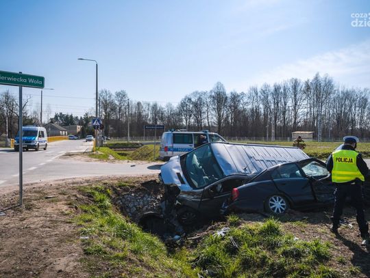 Wypadek w Woli Bierwieckiej (zdjęcia)