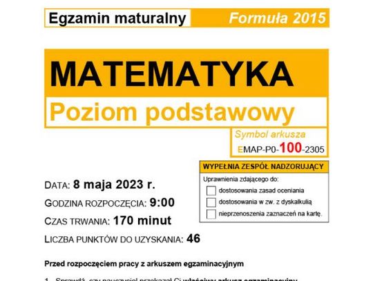 Matura z matematyki. Zobacz jakie były zadania Matura z matematyki. Zobacz jakie były zadania