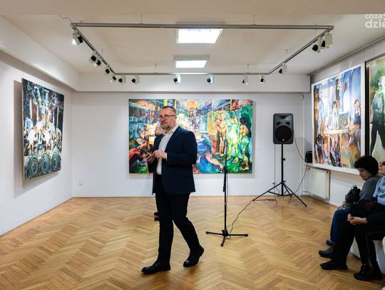 "Człowiek-Natura-Maszyna". Obrazy Beaty Bigaj w Łaźni (zdjęcia)