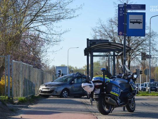 Wypadek na skrzyżowaniu Maratońskiej i Dębowej