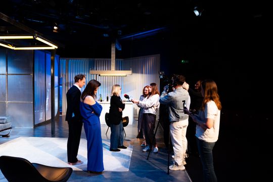 Próba medialna spektaklu "Miejsca Miłosierdzia" w reżyserii Małgorzaty Potockiej (zdjęcia)