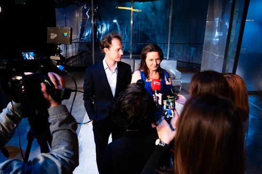 Próba medialna spektaklu "Miejsca Miłosierdzia" w reżyserii Małgorzaty Potockiej (zdjęcia)