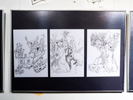 Wernisaż wystawy Michała Budzisza pt. " Trzy po trzy..." w Galerii pod Aniołem (zdjęcia)