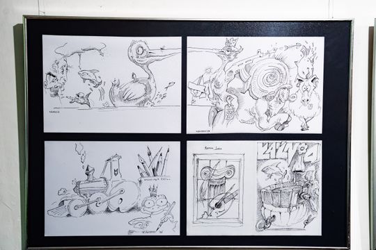 Wernisaż wystawy Michała Budzisza pt. " Trzy po trzy..." w Galerii pod Aniołem (zdjęcia)