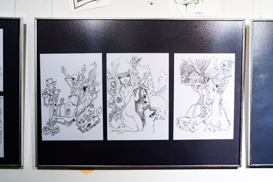 Wernisaż wystawy Michała Budzisza pt. " Trzy po trzy..." w Galerii pod Aniołem (zdjęcia)