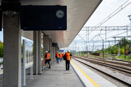Dzień zdjęciowy na budowie przystanku kolejowego Radom Wschodni (zdjęcia)