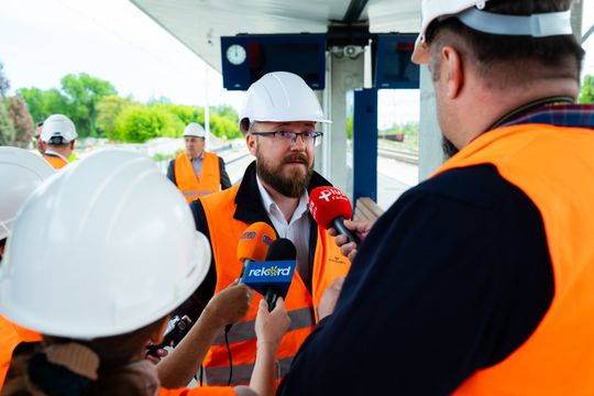 Dzień zdjęciowy na budowie przystanku kolejowego Radom Wschodni (zdjęcia)