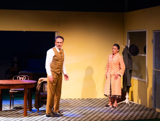 Próba medialna spektaklu "Śmierć komiwojażera" w reżyserii Radosława Rychcika (zdjęcia)