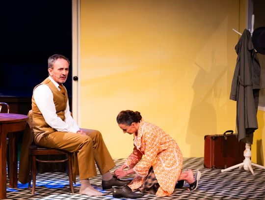 Próba medialna spektaklu "Śmierć komiwojażera" w reżyserii Radosława Rychcika (zdjęcia)