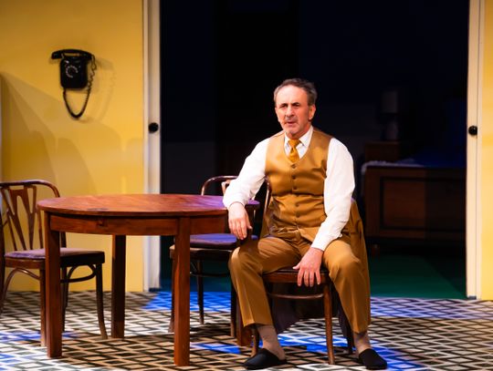 Próba medialna spektaklu "Śmierć komiwojażera" w reżyserii Radosława Rychcika (zdjęcia)