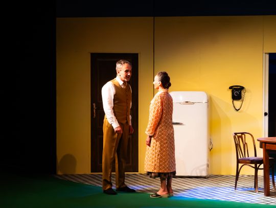 Próba medialna spektaklu "Śmierć komiwojażera" w reżyserii Radosława Rychcika (zdjęcia)