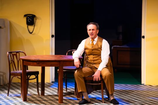 Próba medialna spektaklu "Śmierć komiwojażera" w reżyserii Radosława Rychcika (zdjęcia)